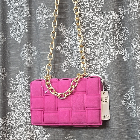 Urban Expressions Handbags - Urban Expressions Pink and Gold Shoulder Bag